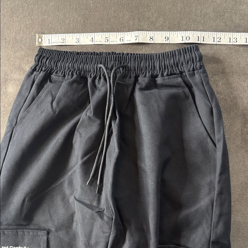 Teen Boys Black Streetwear Drawstring Cargo Utility Pants Size XS/XXS NWOT - Picture 9 of 12